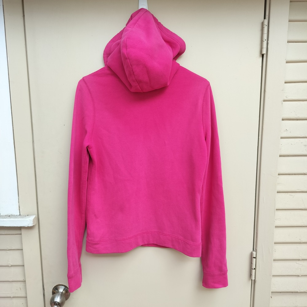Abercrombie‎ & Fitch Y2K Logo Applique Hoodie Pink A&F Classic Preppy - Picture 7 of 8
